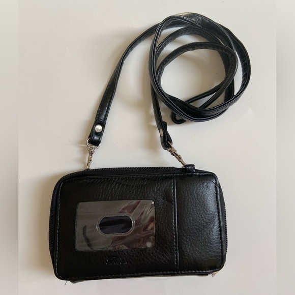 Buxton black wallet with strap - Picture 2 of 10